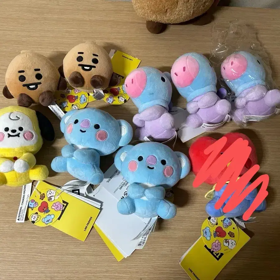 방탄 인형 비티21 BT21 BTS DOLL 시팅 12cm 백 키링 쿠키