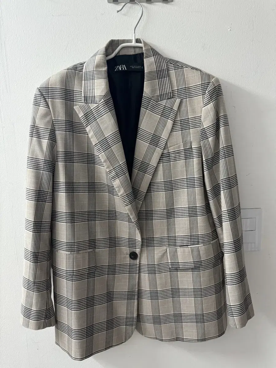 Zara Women's Check Blazer Jacket