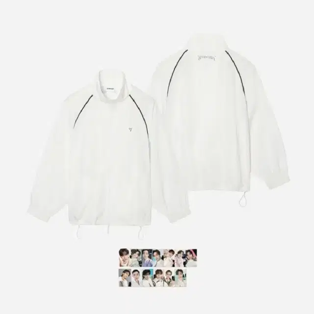 양도)세븐틴 UV cut jacket  화이트 바람막이 L follow