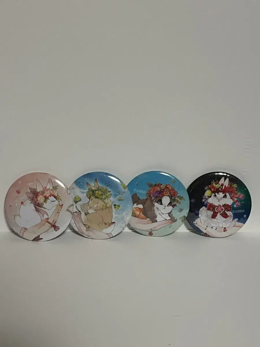 (Bulk) Cute Four Seasons Bunny Badge (Badge)