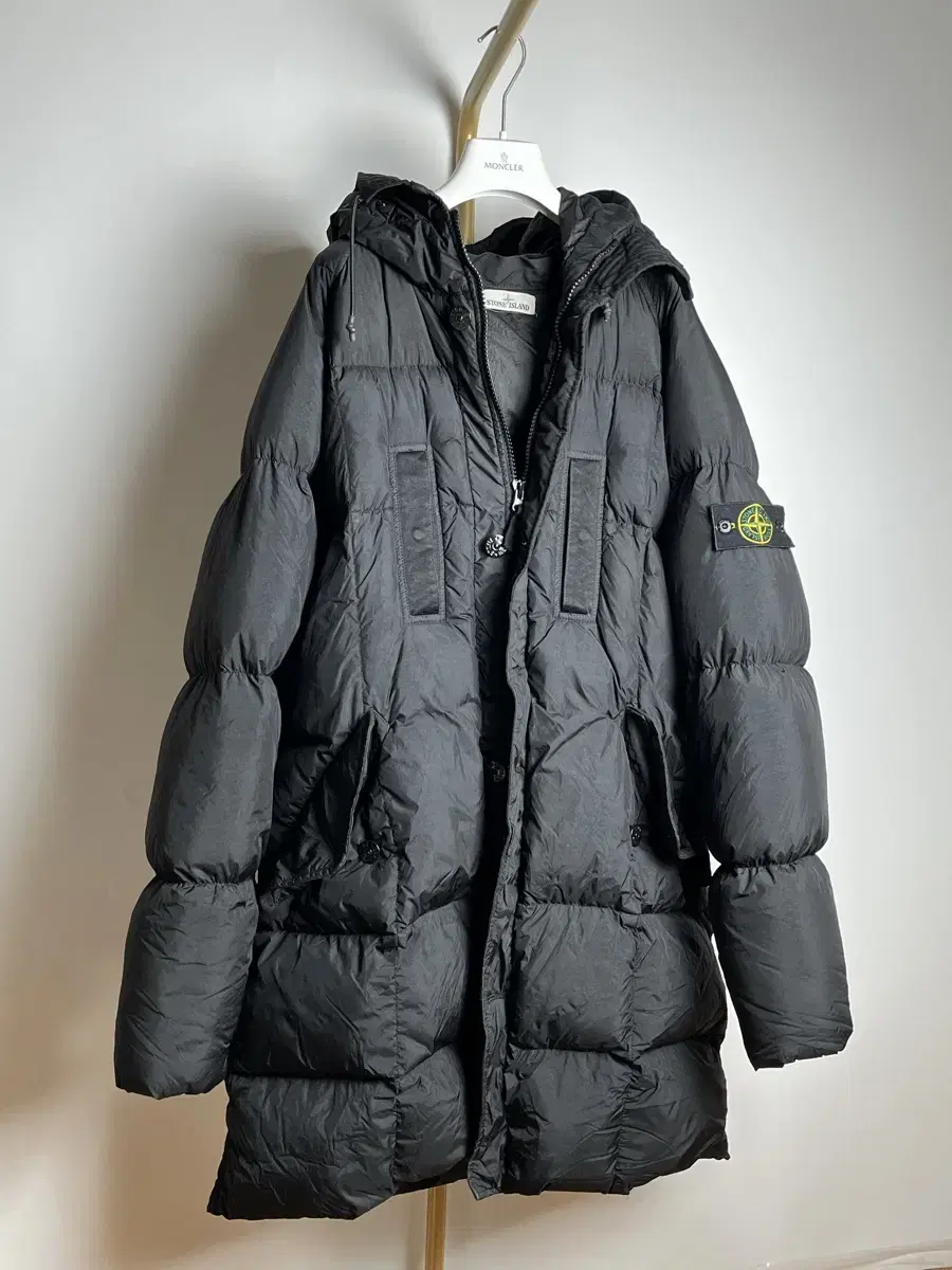 (Genuine/Lowest Price) Stone Island Crinkle Labs Hooded Long Padding