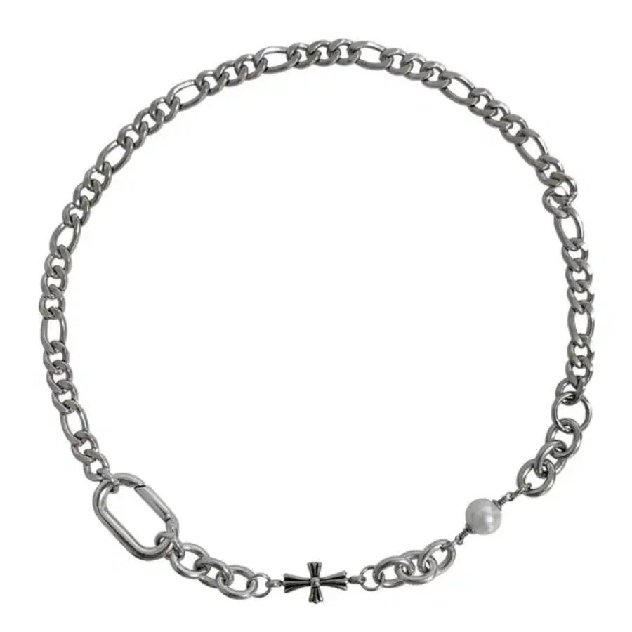 Ofuse cross pearl choker