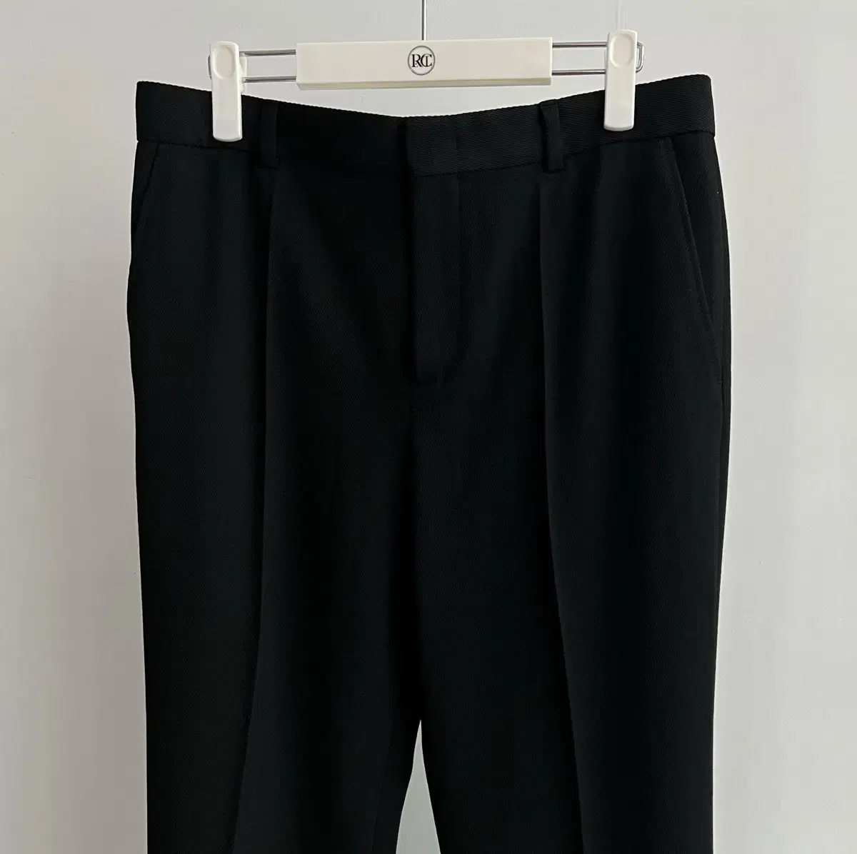 Recto 24SS Grooved Flared Slacks Pants Black