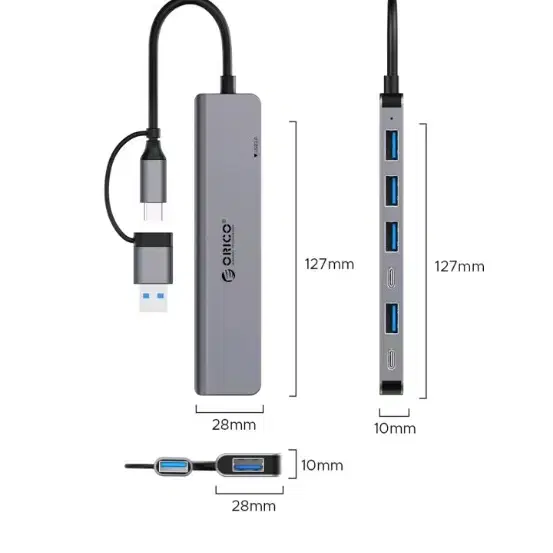 오리코 멀티 허브 7 in 1 미개봉(C타잎,A타잎 3.0지원,5Gbps