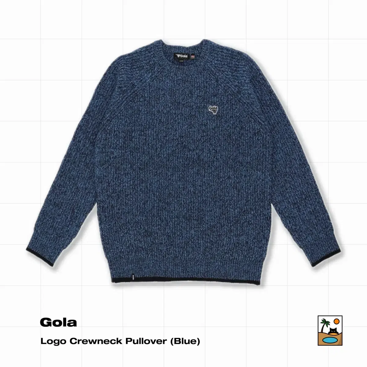 Gola Logo Crewneck Pullover (Blue)