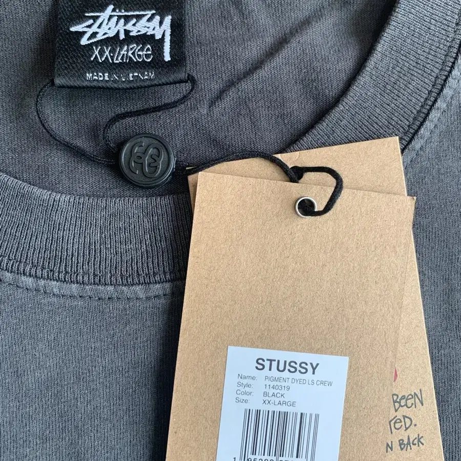 [XXL] stussy 스투시 피그먼트 다이드 롱슬리브 긴팔 티셔츠 블랙