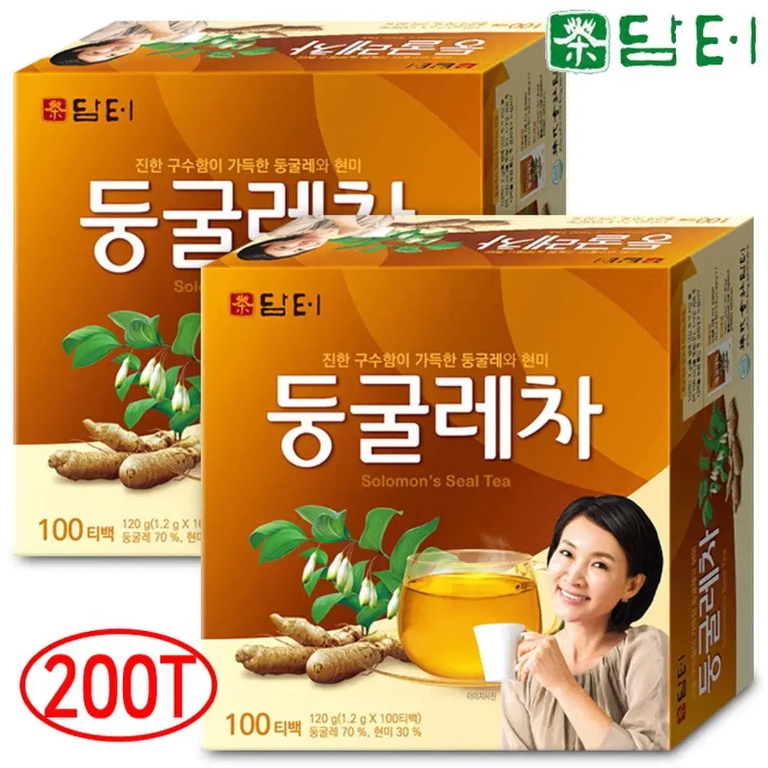 무료배송-담터 둥굴레차 100T+100T