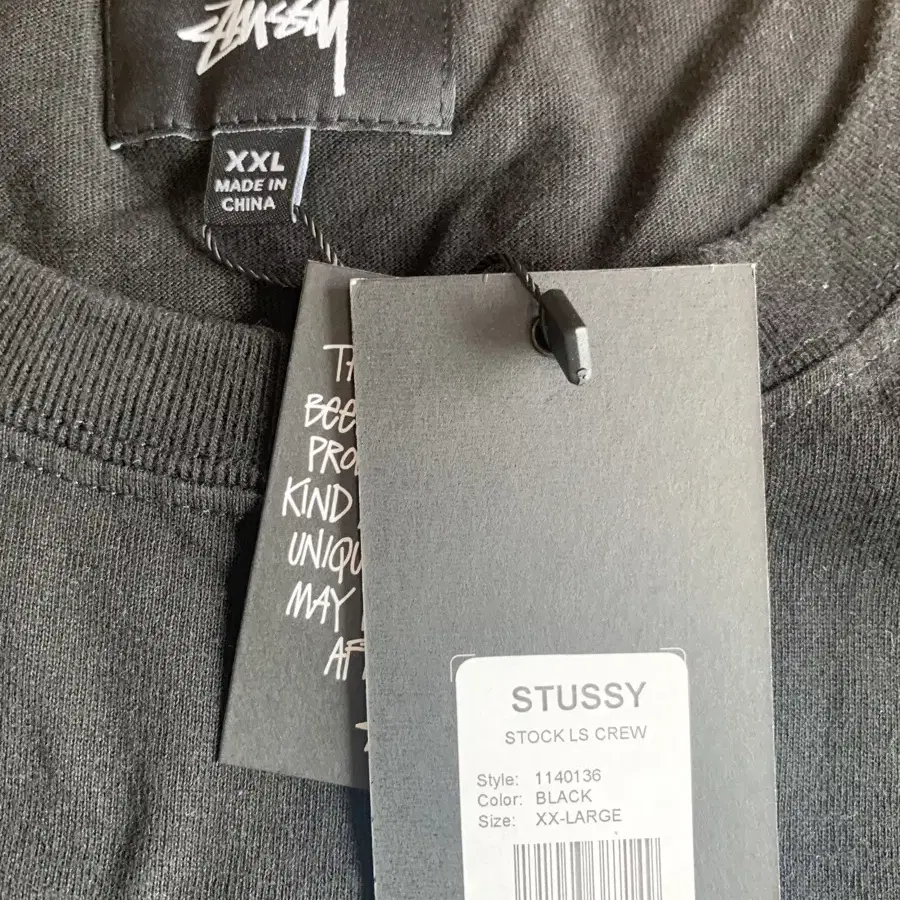 [XXL] stussy 스투시 스탁 로고 롱슬리브 긴팔 티셔츠 블랙