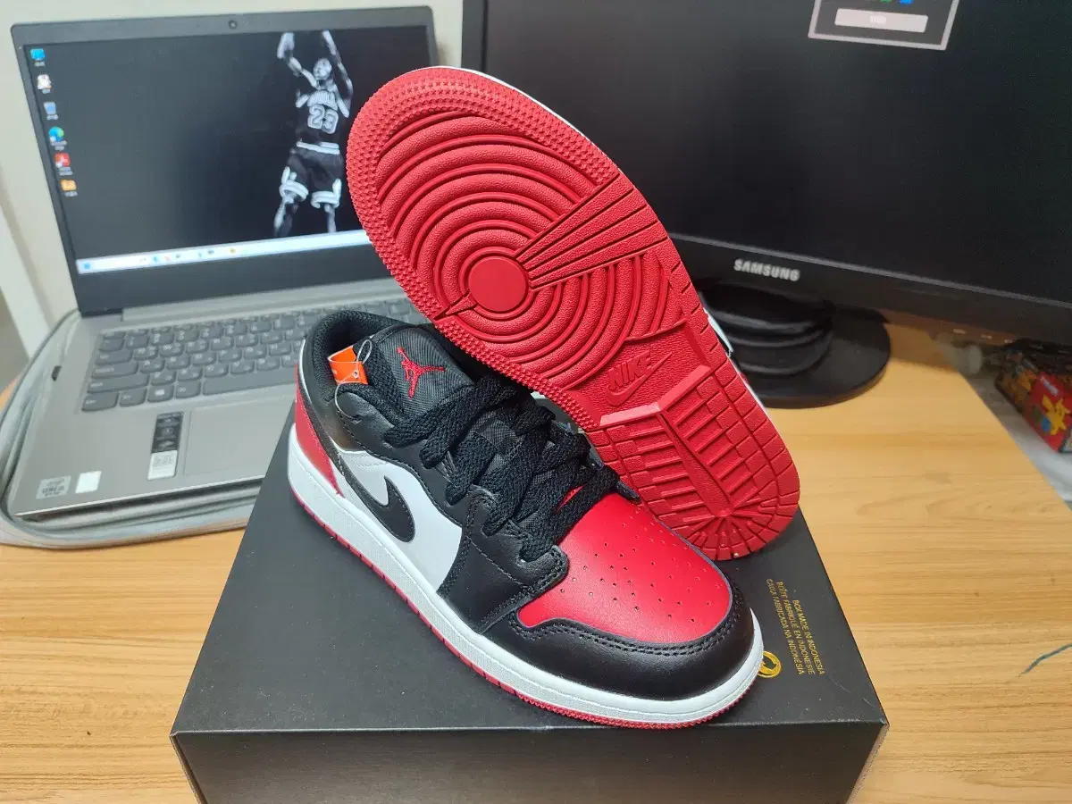 AIR JORDAN 1 LOW(GS) 브레드토(235mm)