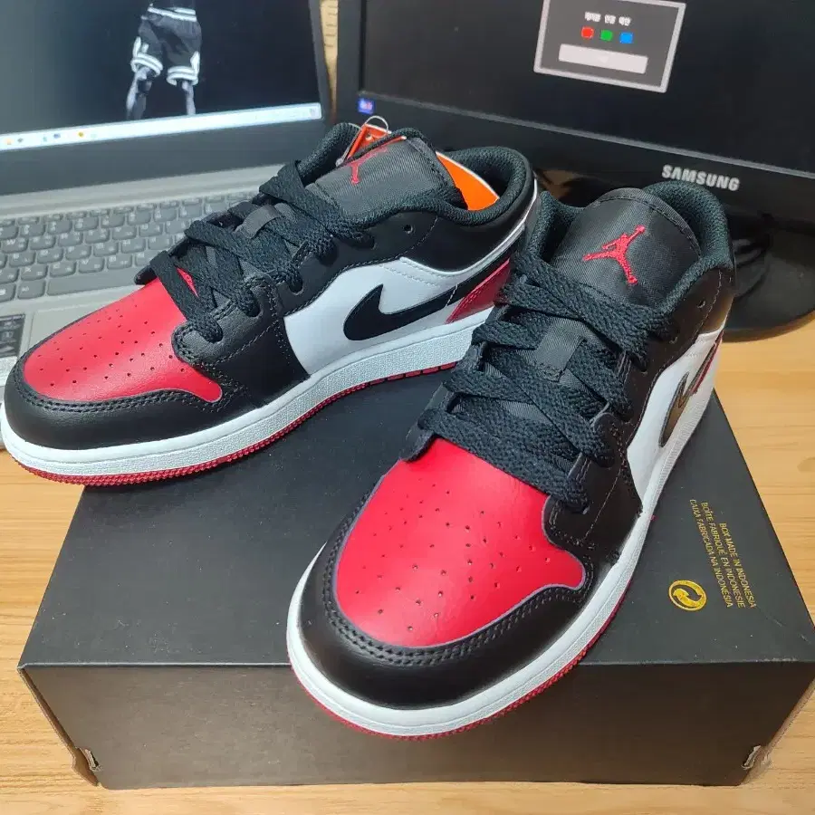 AIR JORDAN 1 LOW(GS) 브레드토(235mm)