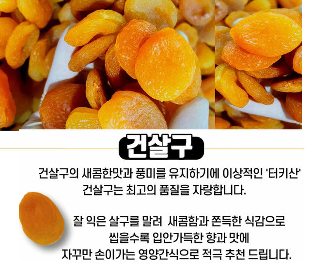 반건조 말린 건살구 300g x 2팩