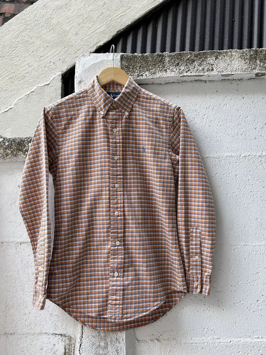 Ralph Lauren Polo gingham check vintage oxford cotton shirt 95 / 6