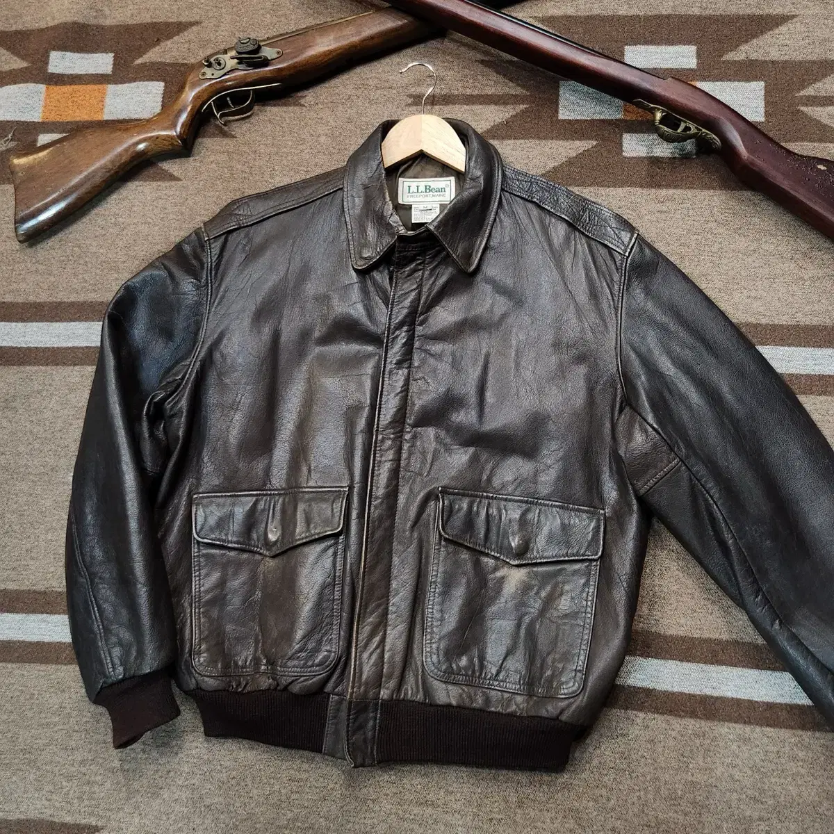 WEEKEND SALE)LLBean l Elvin USA Talon a2 Leather Jacket L