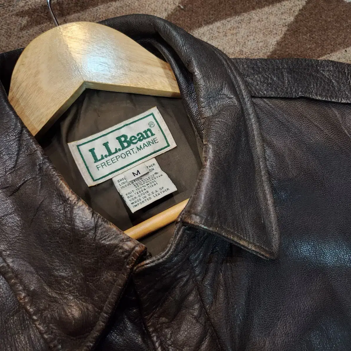 주말할인)LLBean 엘엘빈 USA 탈론 a2 가죽 자켓 L