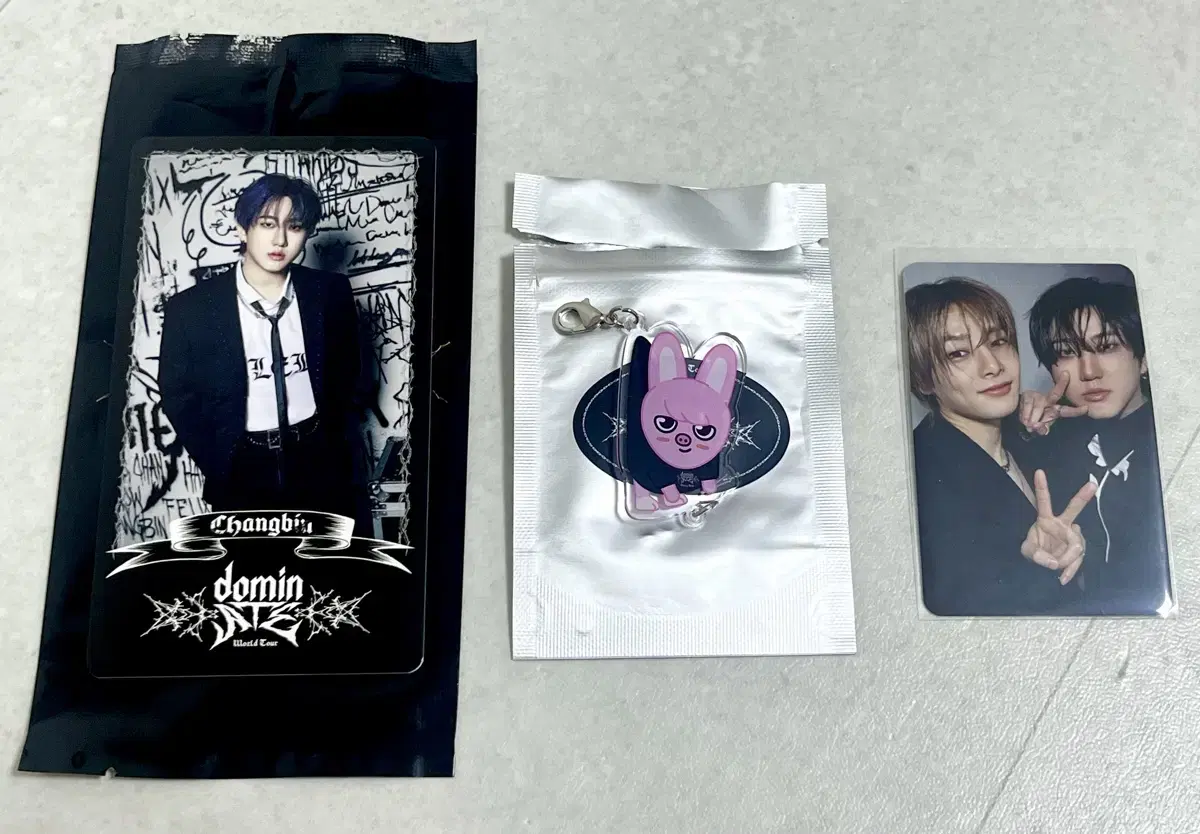 Bulk full!!!!)skz changbin pokey tc+dangling keyring piggy+sig+goods