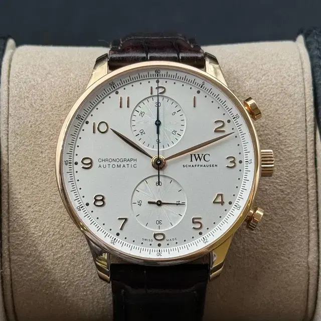 IWC 포르투기저 크로노그래프 41-IW371611 화이트 아라빅+도트