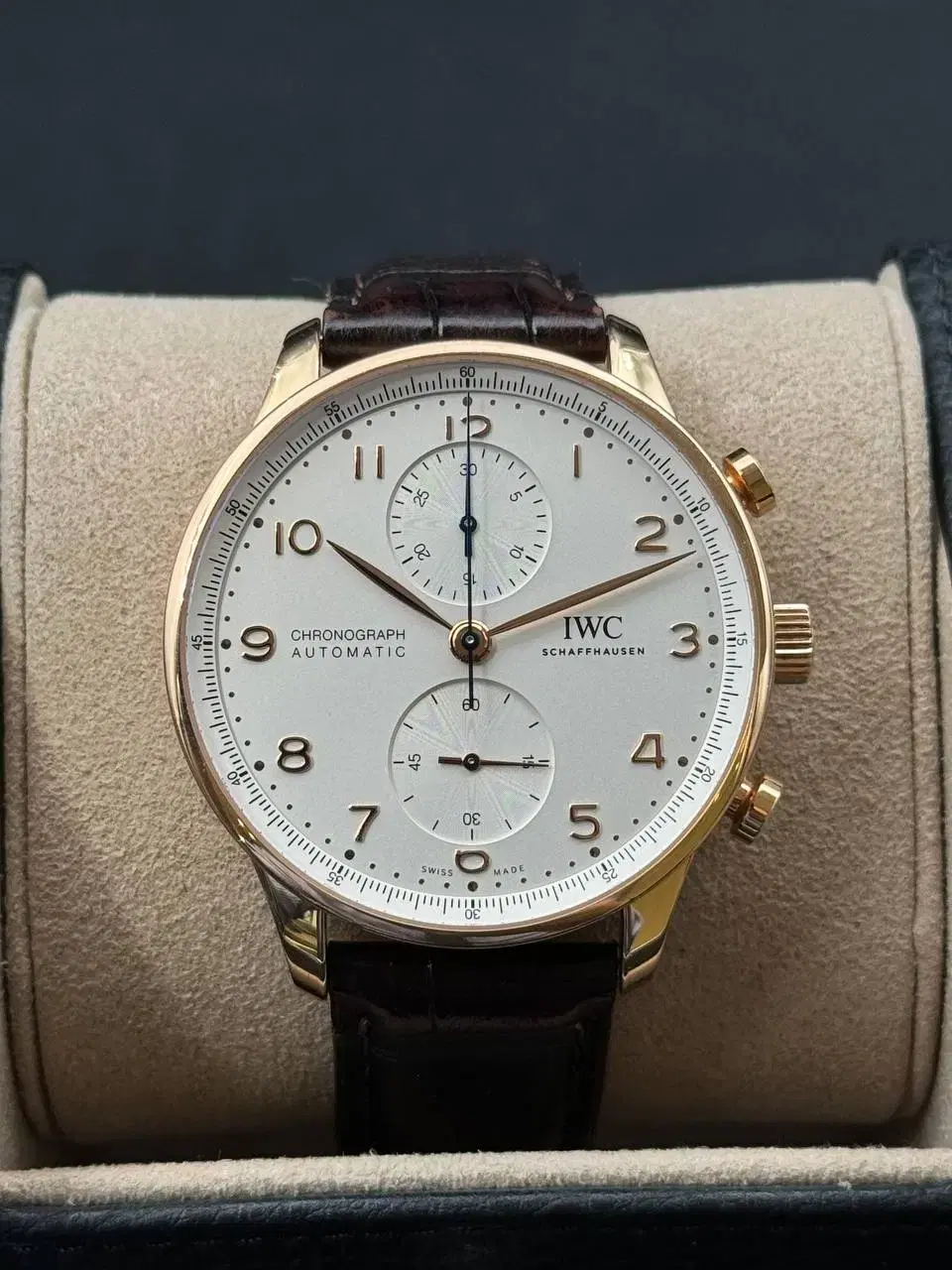 IWC 포르투기저 크로노그래프 41-IW371611 화이트 아라빅+도트