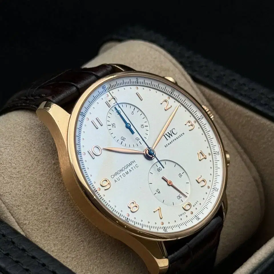 IWC 포르투기저 크로노그래프 41-IW371611 화이트 아라빅+도트