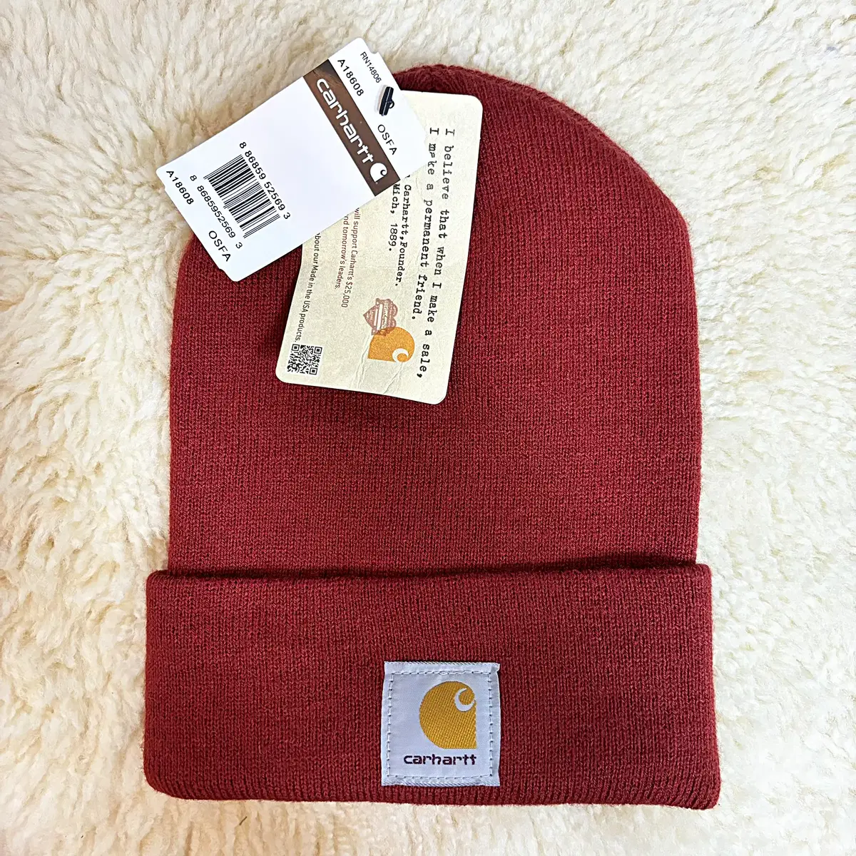 (New) Calhart Red Red Beanie