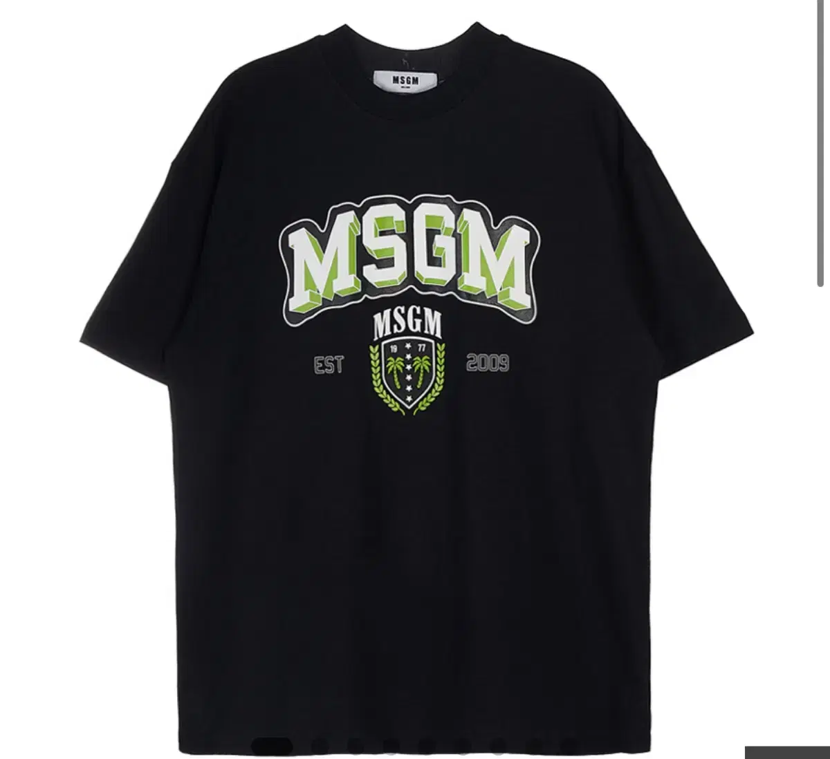 MSGM Genuine Logo Vahn Short Sleeve Tee New for Sale