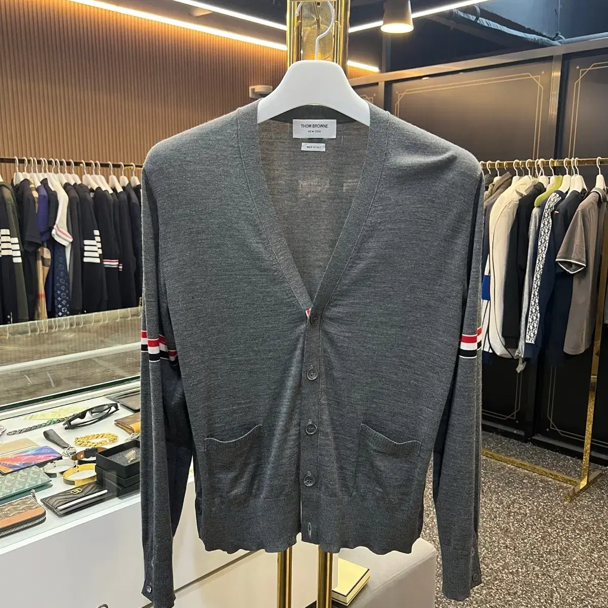 Thom Browne Armband Wool Cardigan