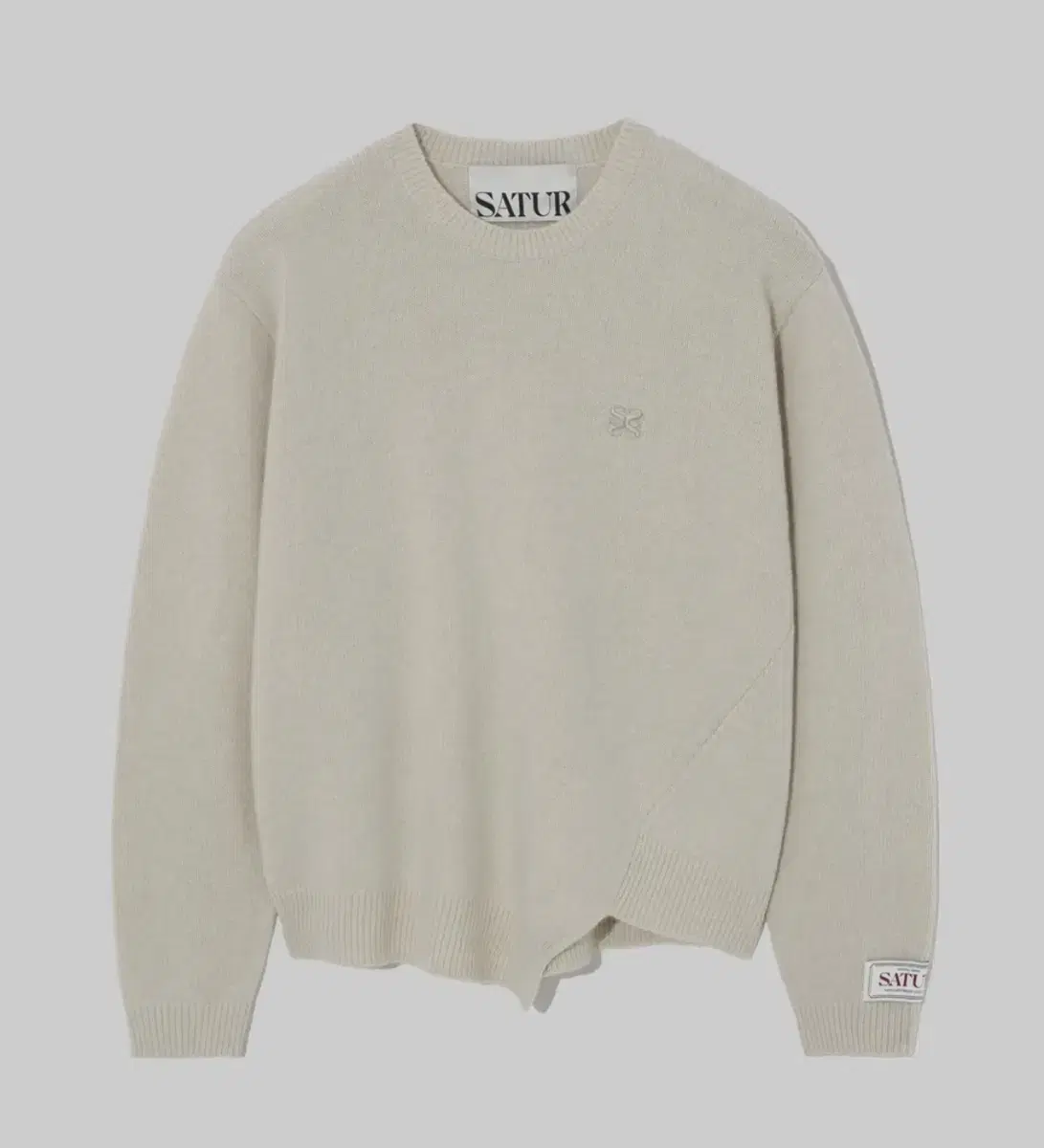 [Setter] Dublin Unbalanced Cashmere Blend Knit Warm White M