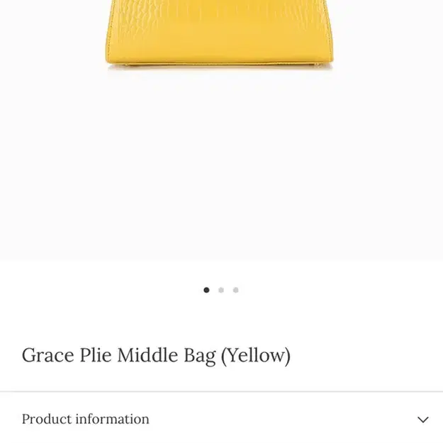 Grace Plie Middle Bag (Yellow)