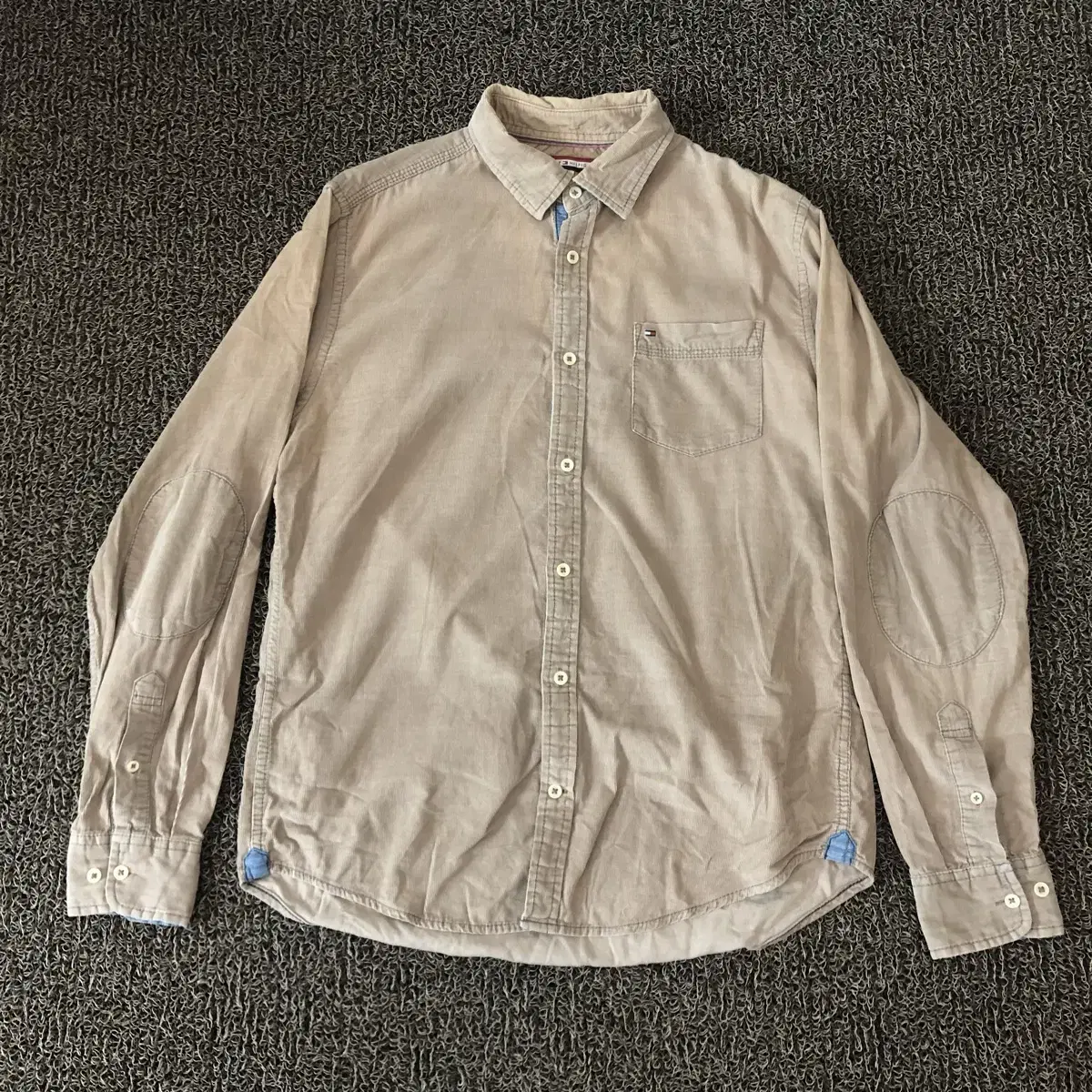 Tommy Hilfiger Corduroy and velvet beige shirt M