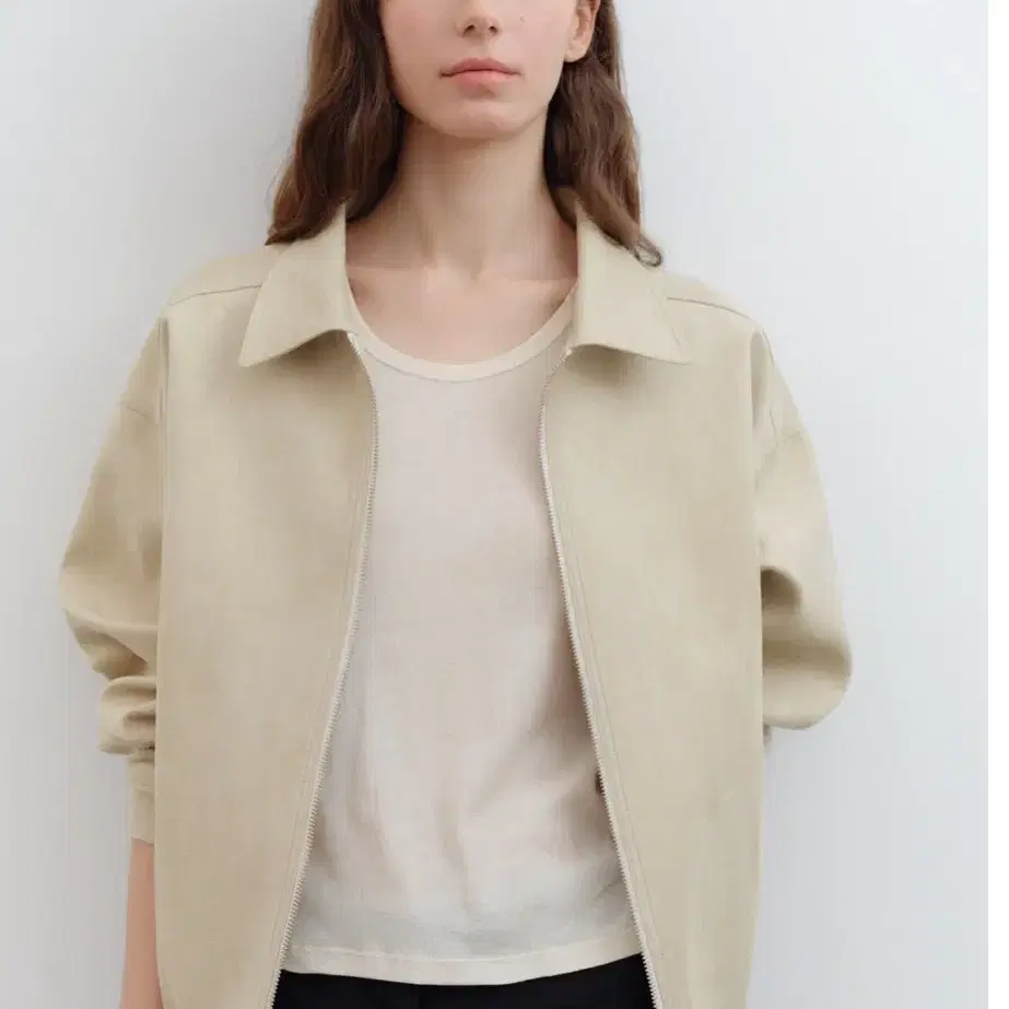 letter 레터 Danny suede blouson (beige)