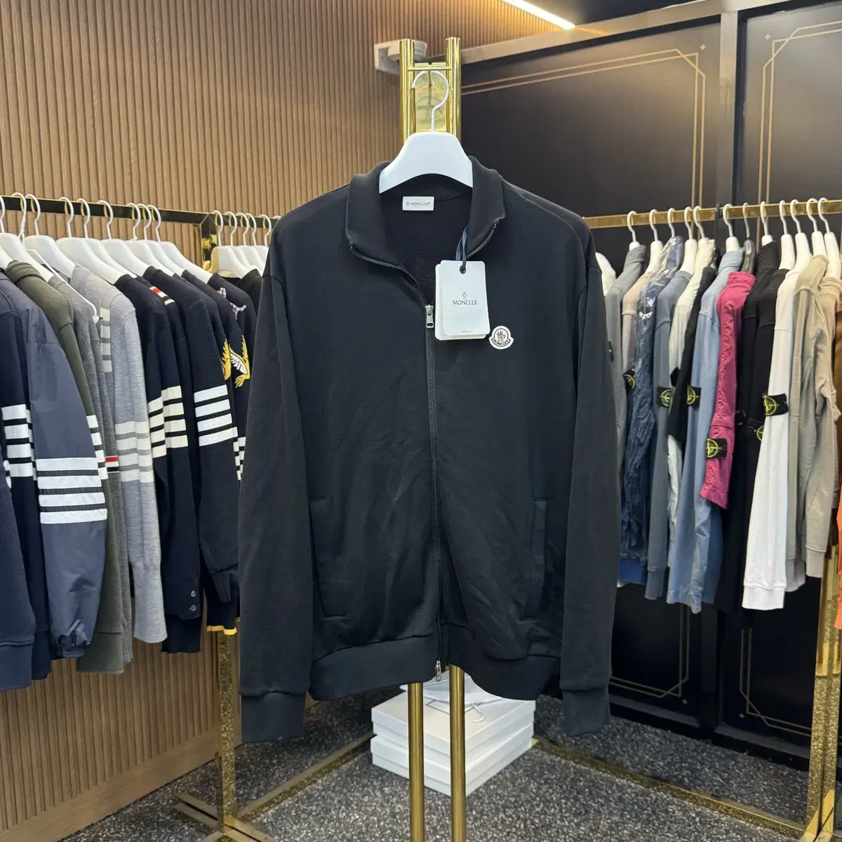 Moncler Waffen Sideline Zip-Up Cardigan