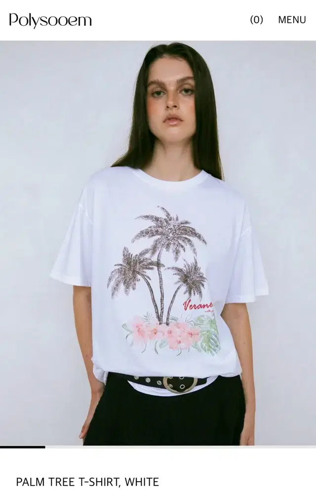 폴리수엠 팜트리 티셔츠 화이트 PALM TREE T-SHIRT WHITE