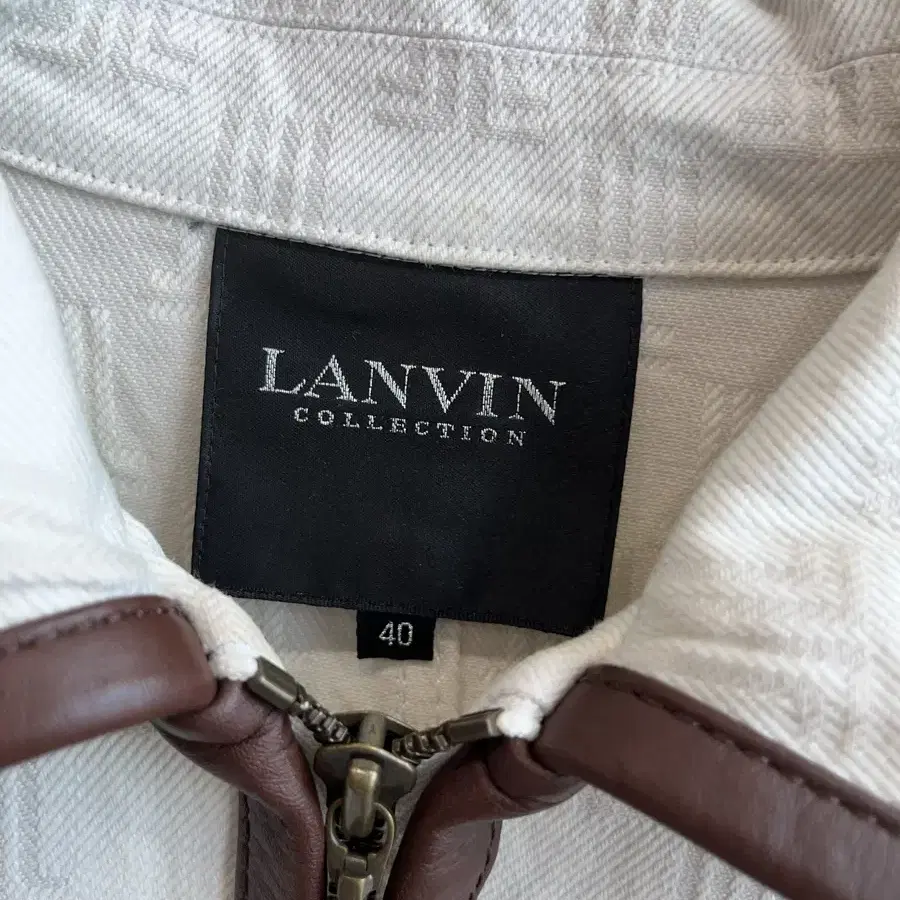 LANVIN 랑방 모노그램 데님 트러커 자켓 우먼즈 40