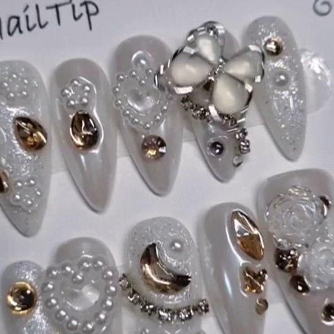 Yozm NailTip 진주드롭뱅그리