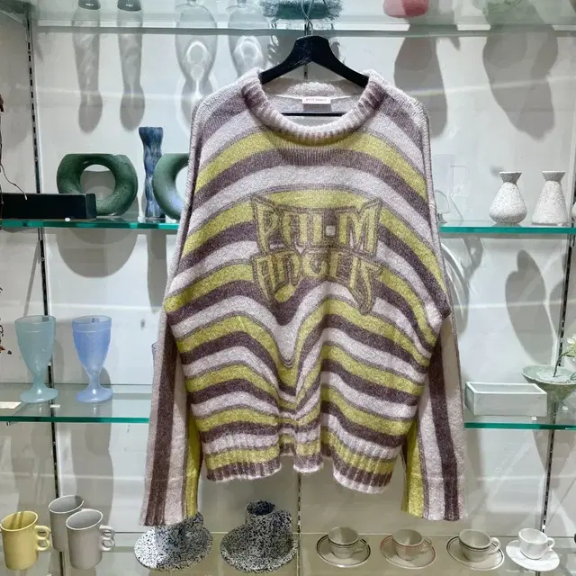 팜엔젤스 melting stripes mohair knit