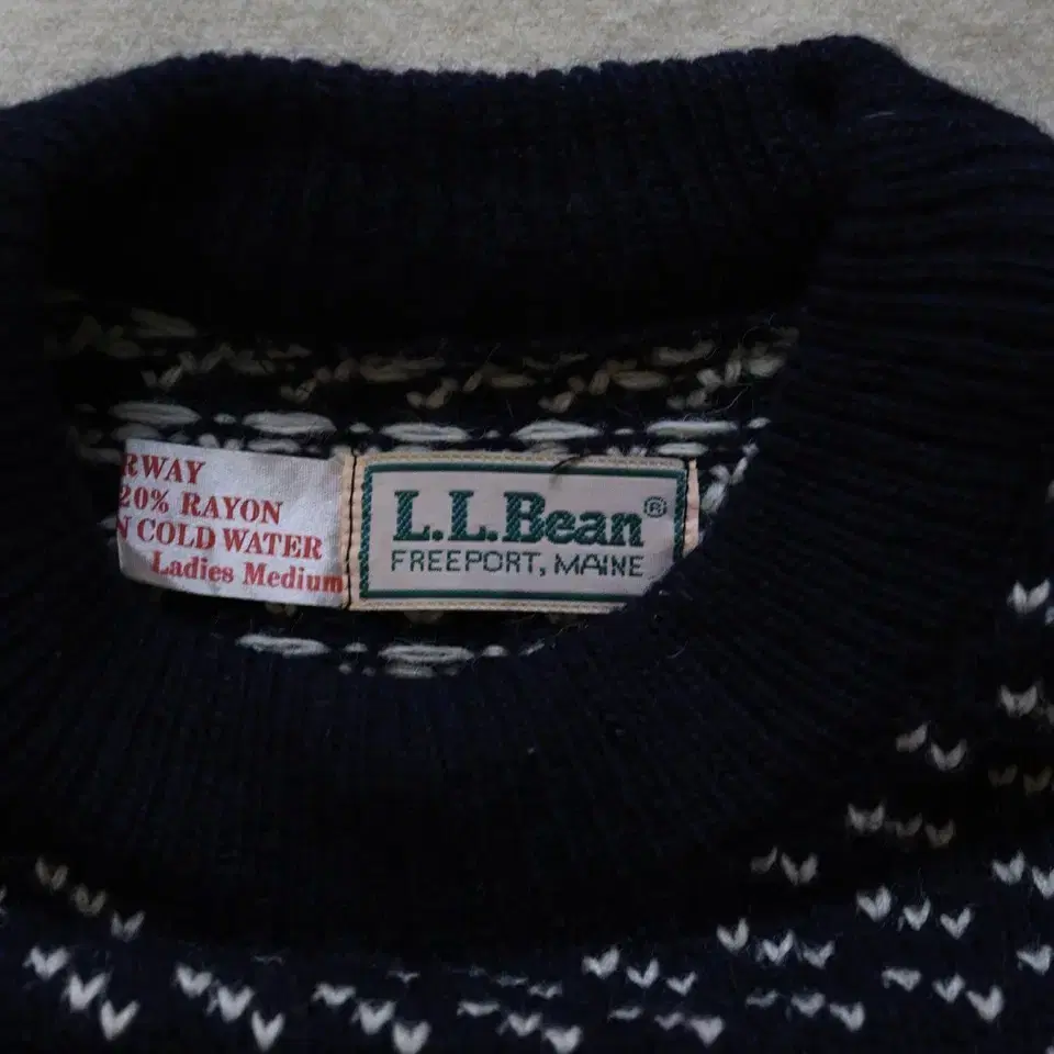 L L Bean 80s birds eye sweater 엘엘빈 버드아이