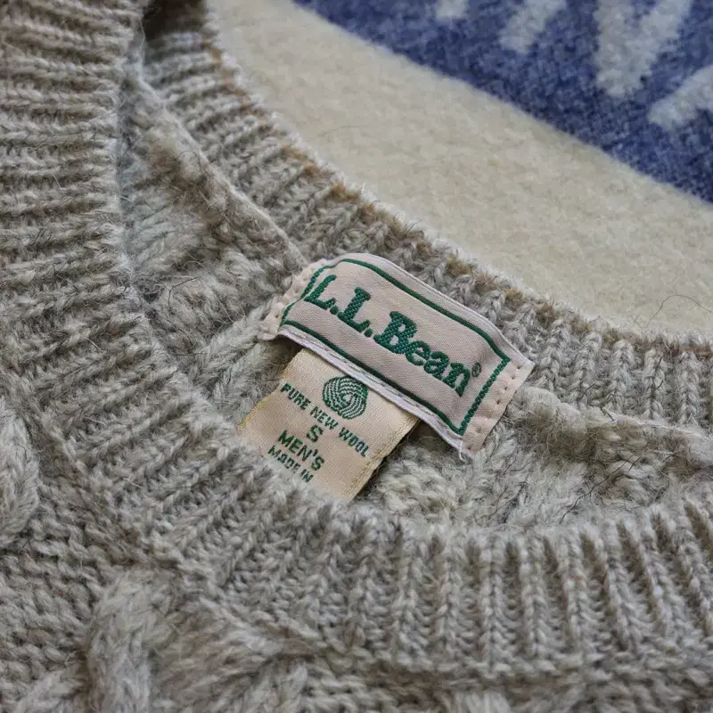 L L Bean 80s fisherman sweater