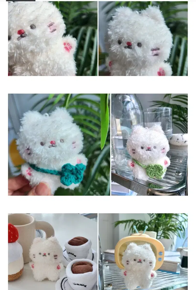 핸드메이드 고양이다방 뽀글고양이 인형 일괄