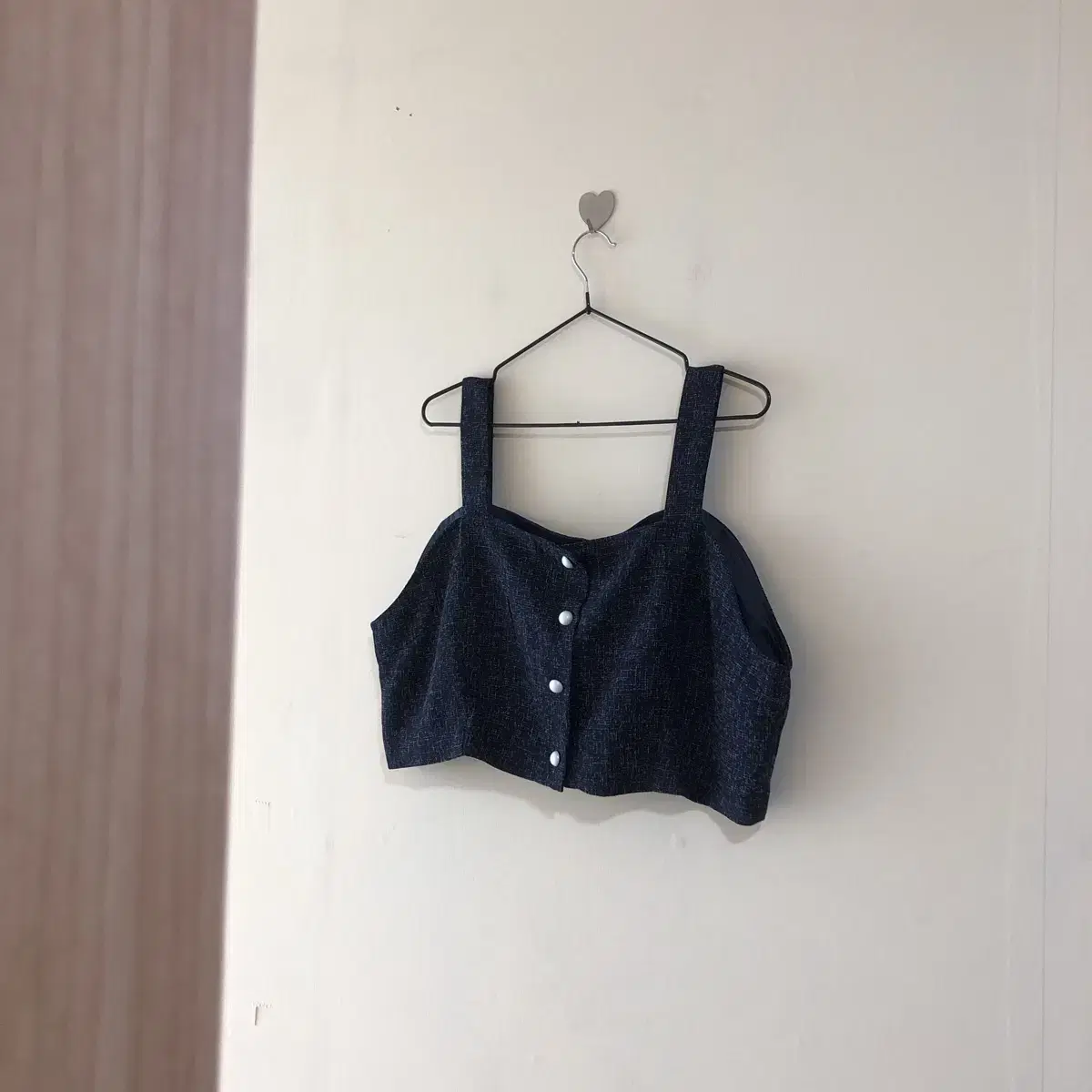 Vintage Hotping navy tweed top