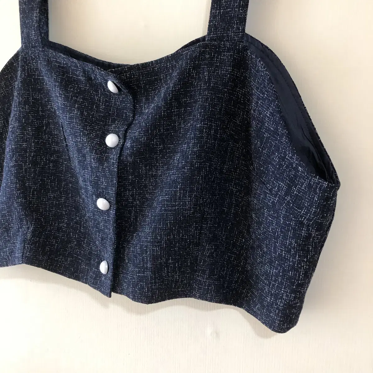 Vintage Hotping navy tweed top