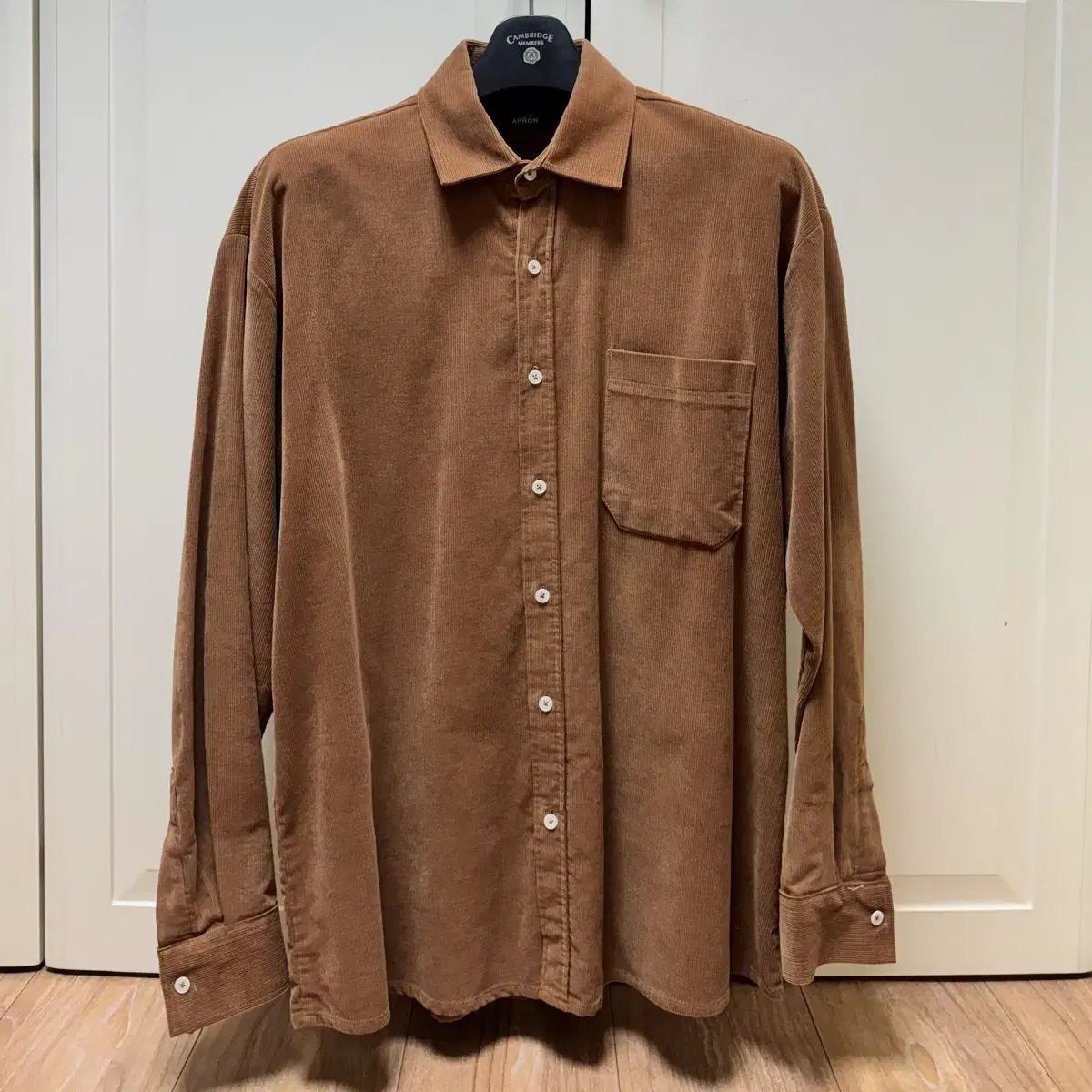 Bonded Camel Brown Corduroy Overcoat Shirt