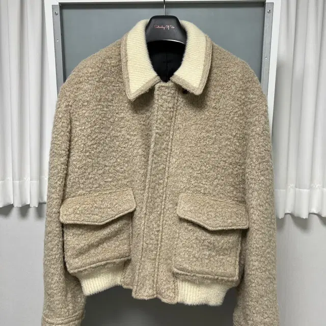 [M]STU Brushed Panels Short Jacket Beige