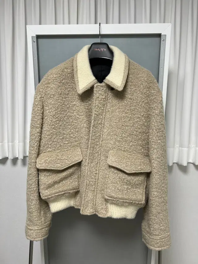 [M]STU Brushed Panels Short Jacket Beige