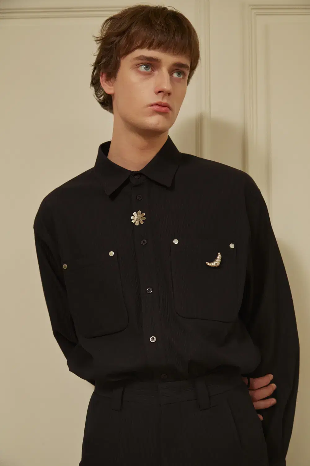 [M] STU 22F/W Rivet Shirt Black