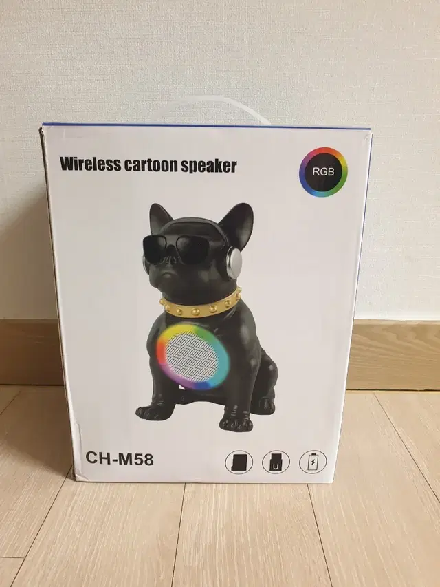 wireless cartoon speaker (블랙) 불독 블루투스스피커