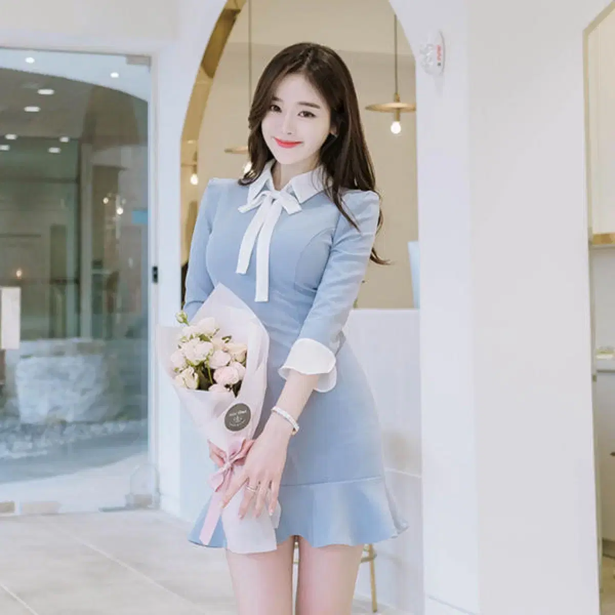 atelier ribbon sora frill bridal look aviation look one piece