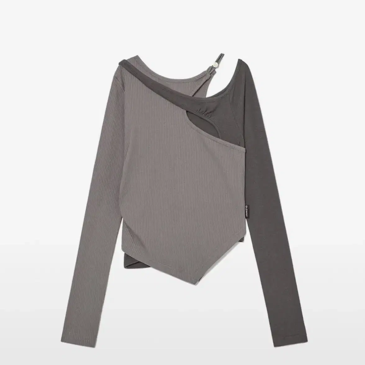 글로니 MILLER CUT OUT LONG SLEEVE(GRAY)