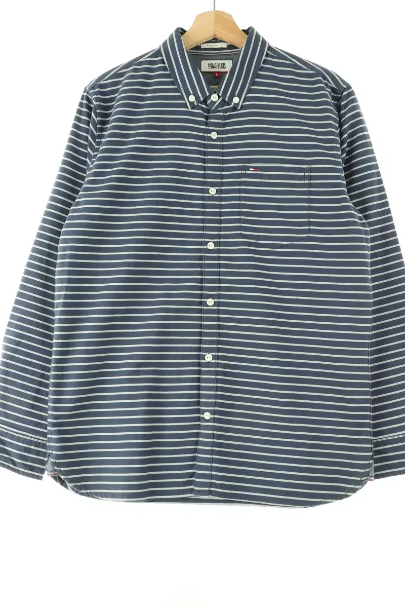 (L) Tommy Hilfiger Shirt Southern Navy Stripe Limited Edition - EEC9