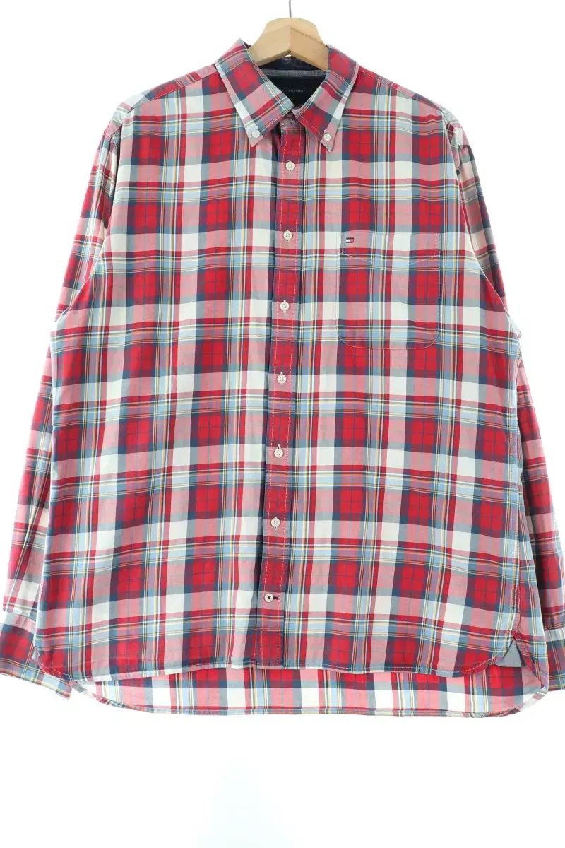 (L) Tommy Hilfiger Shirt Southern Red Check Old School Limited Edition - EEFD