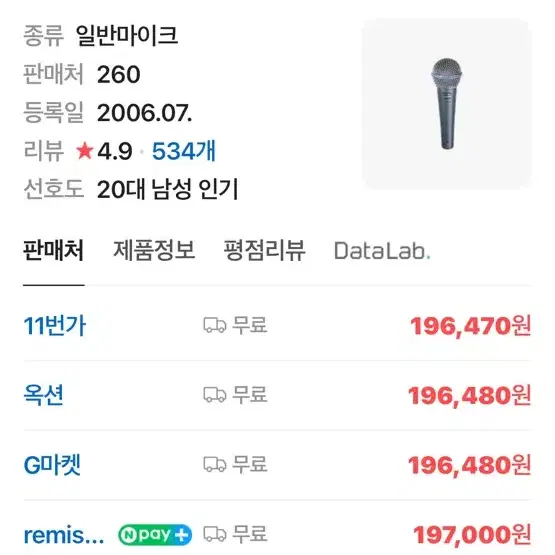 [미개봉]SHURE beta58a 새재품