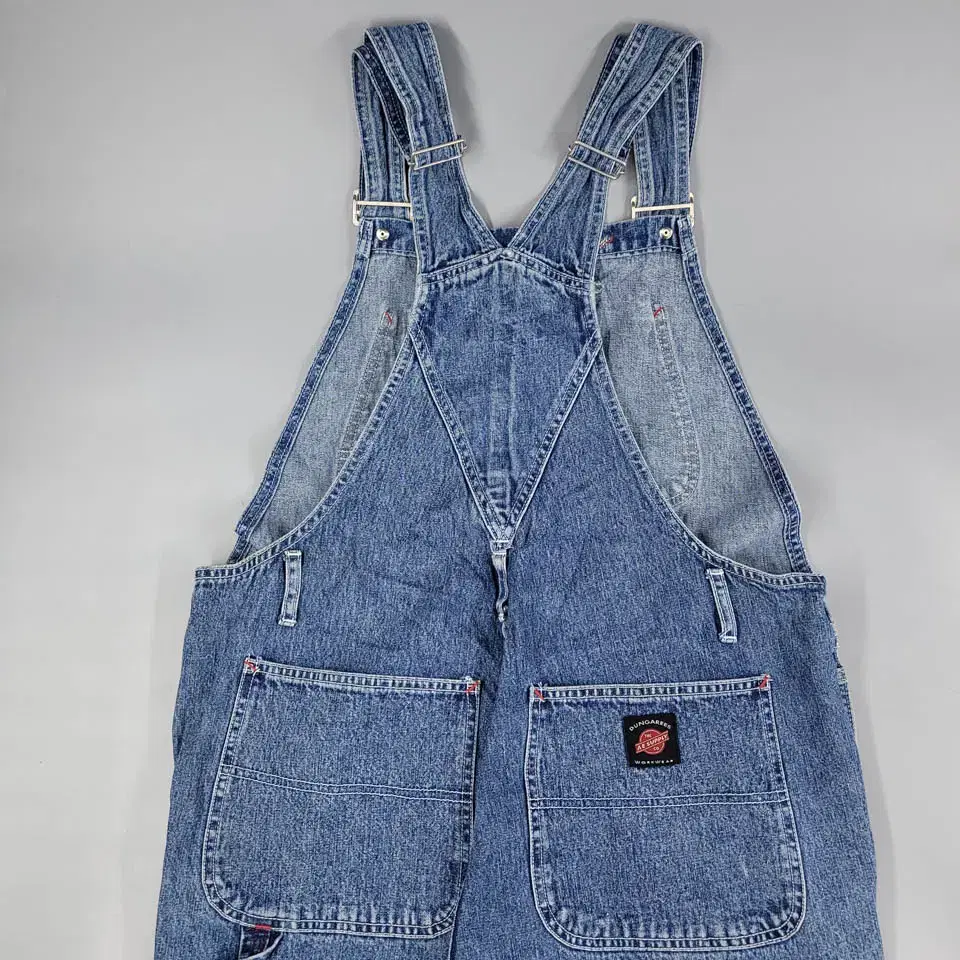 DENIM DUNGAREE 데님 던가리 진청 워싱 로고 패치 카펜터 아메